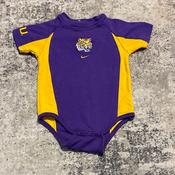 Nike Other - Nike Kids Bodysuit in Purple and Yellow 18M LSU